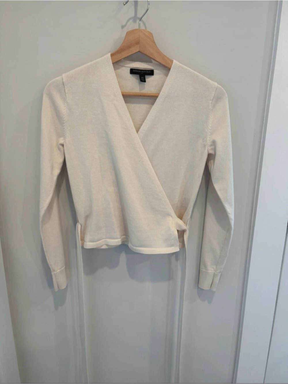 Banana Republic Ivory Wrap Sweater